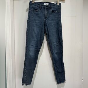 William Rast Sz 28 Perfect Skinny studded Jeans Unique Rare Nordstroms Y2K VTG